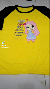 kaos anak-anak / Kaos Raglan 3\4 Anak/kaos anak perempuan SABLON HIJAB