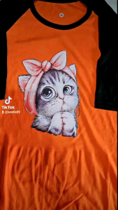 Kaos Anak-Anak KUCING PAY DTF & Kaos Raglan 3/4 Anak