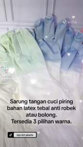 Sarung tangan cuci piring karet latex / sarung tangan berkebun / sarung tangan latex