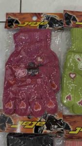 TERMURAH!! kado / gift sarung tangan / hand gloves fashion / aksesoris pengendara motor full jari anak anak / remaja / dewasa rajut woll jeje motif love duo bunnies