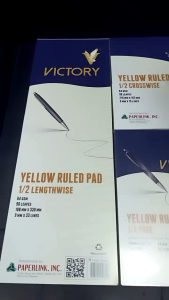 Victory Quiz Pad / CUTSIZE available in 1/4  1/2 Crosswise and lengthwise