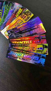 PAKET 15 PCS STICKER TUNGGAL JAYA EDISI CARS/ STICKER BUS TUNGGAL JAYA HOLOGRAM ASLI UNIT