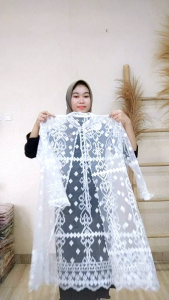 Cardigan tunik wanita trendy - outer kondangan tangan panjang - rompi pesta Korean style