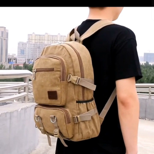 TAS RANSEL BACKPACK POLO LAND BAHAN KANVAS 18inc TAS RANSEL  KEKINIAN