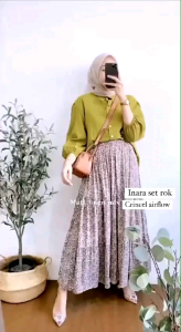 Promo SETELAN ROK DAN ATASAN WANITA MUSLIM KEKINIAN 2024 BAJU DEWASA INNARA BUSUI MEWAH MODERN DAN ELEGAN