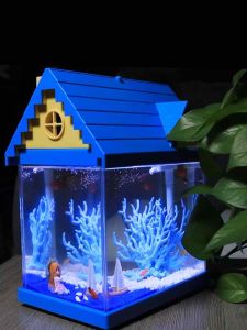 PetManja Led Fish Tank House Aquarium Set