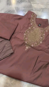 JM Couture Premium Silk Blend Kurti Set with Banarasi Dupatta_Mauve colour- Elegant ethnic outfit with intricate embroidery and luxurious dupatta ideal for festive occasions.