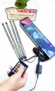 Đèn Led Gầm Ghế Ô Tô 72 LEDS 7 Màu Nháy Theo Nhạc Kèm Remote Điều Khiển Chế Độ Nháy