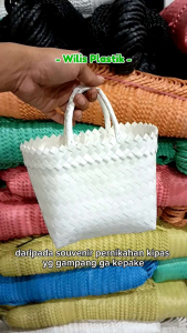 Paket 10 Pcs POLOS Tas Anyam Size XS Ready Stock untuk Hampers Parcel Souvenir Hadiah