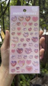 สติกเกอร์หัวใจ🩷 มีกลิตเตอร์วิบวับ✨ ราคาส่ง สติ๊กเกอร์ Sticker สวยทอ วาเลนไทน์
