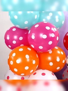 BALON POLKADOT 12INCH / BALON LATEX WARNA WARNI / BALON PESTA / BALON ULANG TAHUN - 1PCS