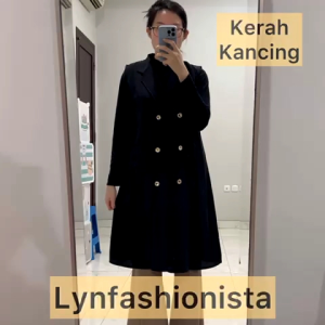 LYNFASHIONISTA-LONG VEST WANITA KANTONG OUTER FASHION MUSLIM/116