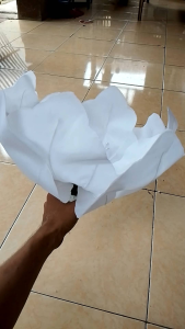 kelopak lampu hias dobel kain organza