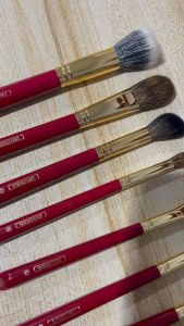 แปรงแต่งหน้าchichodoด้ามสีแดงขนแปรงจิกสีดีแนะนำ(CH001-013)