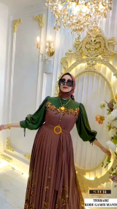 GAMIS MANIS BY SHR MOTIF BUNGA BEST SELLER