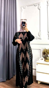 Gamis Twill Rayon Motif Terbaru Full Kancing // Busui Friendly // Batik Cap Pekalongan