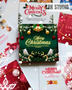 ป้ายคริสต์มาส ขนาด5×5cm. 24 ใบ