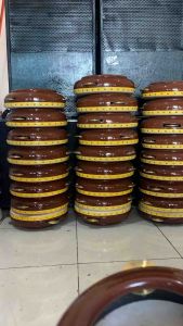 Rebana Hadroh Jepara M Yunus Super Quality Kayu Mahoni Ukuran 30 Kecrik Kuningan Asli