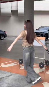 TEDDY TOP เสื้อแขนตุ๊กตา สม็อครอบตัว แต่งระบาย ผูกโบว์ด้านหน้า *ผ้าบาง*