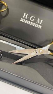 HGM Professional Hair Cutting Barber Scissors Set Hairdressing Salon Hair Styling Tools 金手柄美发剪刀理发剪子平剪牙剪