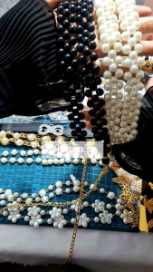 ikat pinggang wanita full rangkaian mutiara kombinasi rantai