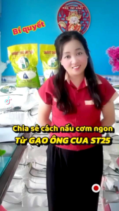 Gạo ông Cua ST25 lúa tôm. Túi 5kg. Thơm ngon tự nhiên. Tốt cho sức khỏe.