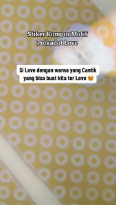 Stiker Kompor 1 Tungku atau 2 Tungku Motif Polkadot Love