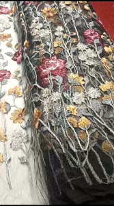 Bahan kain tille garden Valentino bordir/Kain Halus dan motif terbaru