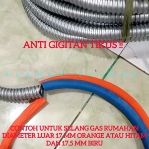 Pelindung Selang Gas 1 Meter ANTI TIKUS Selang Spiral Selongsong gas