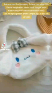 Tas Wanita TOTE BAG karakter Sanrio Tas Bulu Motif Boneka Tas Bahu untuk anak dan juga dewasa Cinamorol kuromi pink lotso melodi modis OOTD terbaru imut viral