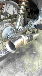 BJS Knalpot Samlong Kerucut Corong Drag Sar Bor 4x4 Inlet 38mm & 50mm Tersedia Gantungan Atas dan Bawah