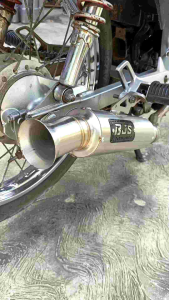 Bjs knalpot model samlong corong drag inlet 38mm dan 50mm sarangan borboran full dan setengah