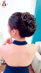 งับผมปลอมแบบ6ดอกแบบมีมุก