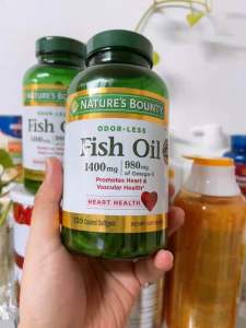 Dầu Cá Nature’s Bounty Fish Oil 1400 mg 980 mg Omega 3 loại 130 Viên của Mỹ - Date 05/2027
