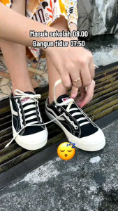 Sepatu Sekolah Basic Black Natural All Black Low & high Sepatu SNEAKERS Murah!!!