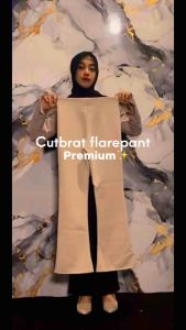 Flarepant Highwaist-Celana Cutbray Fit and Flare Bahan Scuba Premium Nyaman Melar
