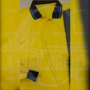 Cotton Jaminan Harga Termurah T-shirts Berkolar Lengan Panjang ada kocek Baju Kerja Long Sleeve Polo