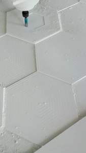 Cetakan beton GRC CNC Panel Dinding Motif Paving Trap