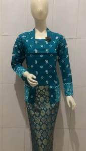 setelan kebaya kutubaru jumputan/kebaya wanita modern/kebaya formal lengan panjang
