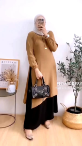 ELDA DRESS 2IN1 SERRIES BEST SELLER GAMIS MUSLIMAH KEKINIAN DRESS PREMIUM TERLARIS GAMIS BUSUI BUMIL