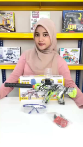 TERLENGKAP mainan anak sniper blasteer air gun peluru sof gel terbaru m16f USB charger