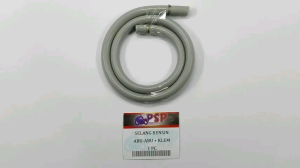 SELANG BENSIN ABU - ABU POLOS + KLEM (Panjang 48 cm Diameter Dalam 4 mm Diameter Luar 8 mm)