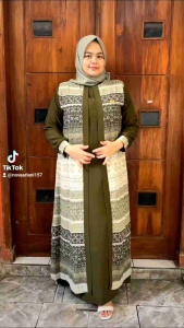 Zoyya dress/gamis terbaru/gamis motif/gamis crinkel import/gamis rempel/dress panjang motif