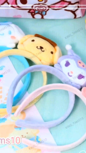Bando Sanrio Lusinan Lucu Kartun Korea / Bando Cinnamoroll Kuromi Headband Bulu Lusinan