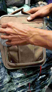 Tas Selempang Kanvas Pria Baevack Evan Khaki Ori / Tas Bahu Canvas Cowok / Slingbag