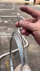 Dây Mồi Luồn Dây Điện Cáp Thép Dày 3.0mm Có bánh xe (Tặng Kèm 1 dây thít nối )