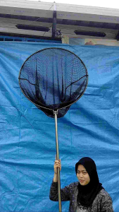 Serokan Ikan Besar Stainless Gagang Panjang & Serokan Ikan Koi