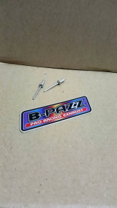 Emblem knalpot pelangi merek B-PAZZ Free paku rivet