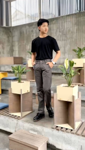 Celana Kanvas Brand WAMBE Panjang Pria Bahan Kanvas Premium