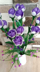 grosir bunga hias akrilik tulip kombinasi (1paket）